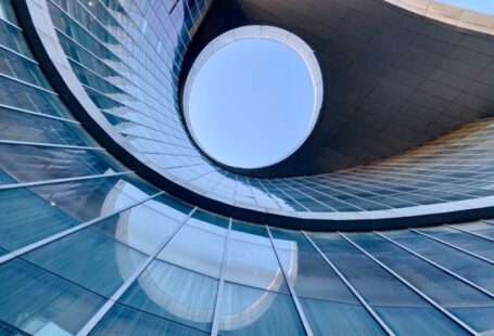 Rural Solar - white and black spiral staircase