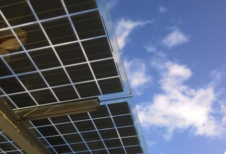 Buildings Solar - a close up of a building with a sky background