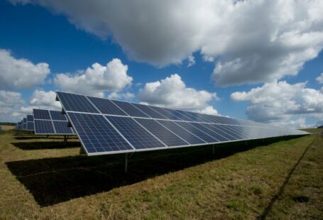 Panel Efficiency - solar panels on green field