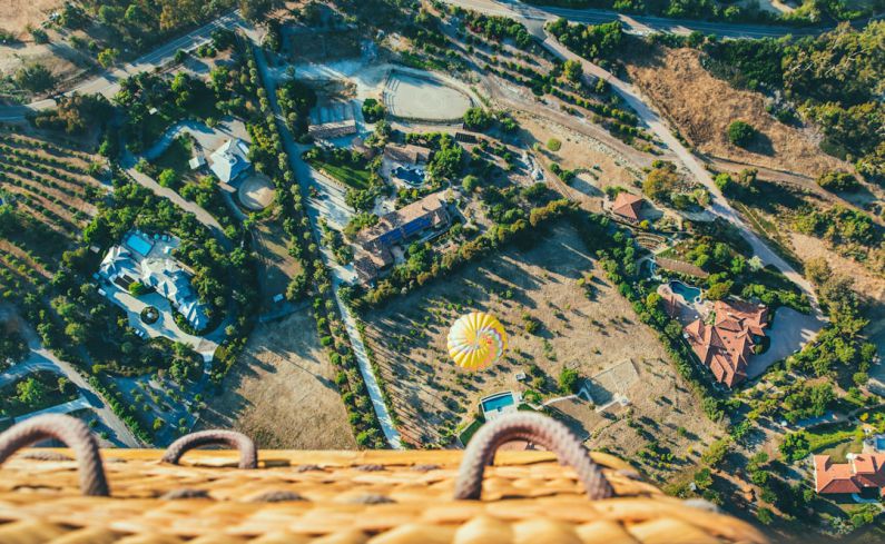 Floating Farm - bird's eye view photography of town