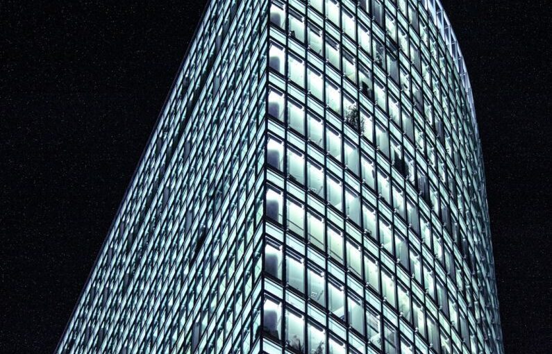 Transparent Solar - high-rise curtain-wall building