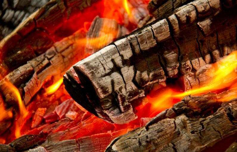 Coal Transition - close view of bonfire