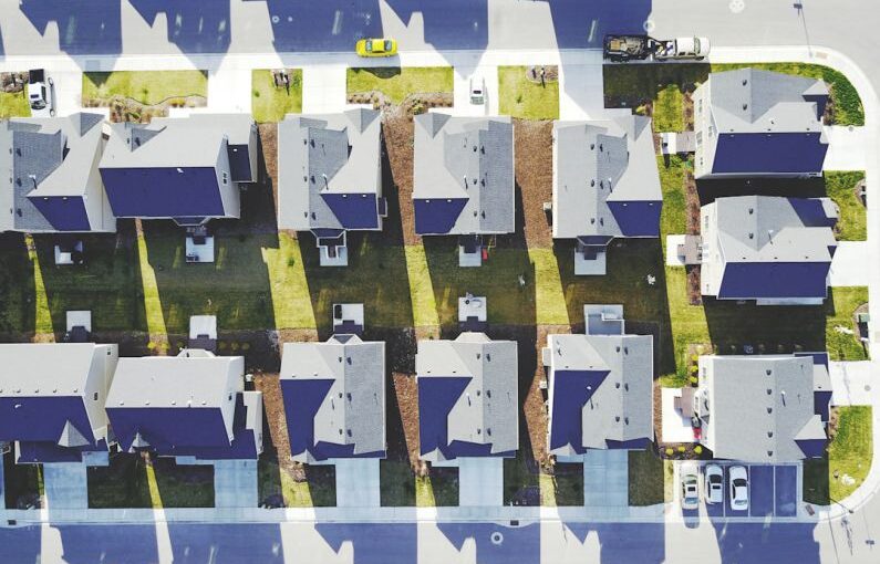 Housing Solar - aerial photography houses